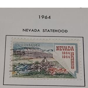 1964 Scott #1248  5¢ Nevada Statehood Centennial / Comstock Lode & Frontier Town